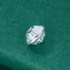 Contas Cilíndricas de Prata de Lei S925 com Padrões Estilo Chinês, Contas Espaçadoras Ufo, Pulseira de Corda Trançada Artesanal de Prata Pura, Acessórios de Contas Soltas para Pulseiras de Cristal