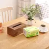 Caja de Pañuelos Creativa de Madera Maciza Estilo Japonés Sala de Estar Caja Multifuncional de Madera para Almacenamiento de Pañuelos Hotel Caja de Papel de Oficina