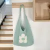 Bolso Tejido de Gran Capacidad Nuevo Otoño 2026 para Mujer, Bolso de Hombro Floral para Vacaciones en la Playa, Bolso de Punto Versátil Calado