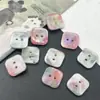 Botones coloridos pequeños de peces, mariposas, monedas, nubes, estrellas, triángulos, de dos agujeros irregulares y color degradado para ropa de niños y mujeres DIY