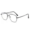 Gafas Metálicas Lisas Ovaladas Ultraligeras Anti Luz Azul para Hombres y Mujeres, Gafas Lisas de Moda Xiaohongshu, Se Pueden Montar con Lentes Graduadas Estilo Aviador