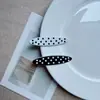 Nuevos pasadores minimalistas de lunares en tira larga para DIY, color crema, para niñas, con flequillo lateral sin costuras, pinzas de pico de pato y pinzas rectas