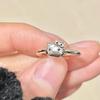 Nuevo anillo abierto de Hello Kitty bañado en plata tailandesa para la mejor amiga de una estudiante. Bonito maullido de gatito. Regalo para la mejor amiga.