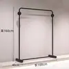 Perchero de pie para tienda de ropa, Combinación de perchero de exhibición de ropa de Hierro Negro, Estante para tienda de ropa de mujer, Estante de exhibición de isla