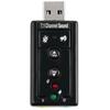 Tarjeta de Sonido USB Externa para Laptop Tarjeta de Sonido Virtual 7.1 Tarjeta de Sonido para Chat de Juego USB a 3.5 sin Controlador