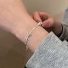 Pulsera Minimalista de Cadena de Hueso de Serpiente con Lazo Plateado para Mujer 2025 Nueva Joyería Nicho de Alta Gama Accesorios Estilo Cool