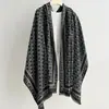 Bufanda fina de cachemira sintética, bufanda versátil de jacquard de seda para mujer, estilo europeo y americano, moderna para ir al trabajo y viajar