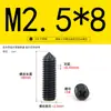 Acero Inoxidable 304 Zinc Negro Punta Ranura Cruz Tornillo de Máquina M2-M6 Extremo Cónico Tope Tornillo de Fijación Superior