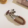 Colgante de Grano de Café de Color Claro Estilo Ins Moda Funda para Teléfono Correa Corta para Mano Pulsera Cadena Colgante Polaroid Universal D