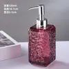 Botellas Vacías de Loción para Lavado y Cuidado de Baño de Lujo Ligero Botellas de Vidrio Multicolor con Dispensador Botellas de Repuesto para Gel Hidroalcohólico de Manos para Baño
