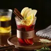 Vaso de Sake Estilo Japonés Vaso de Cóctel Vaso de Jugo de Alto Valor Vaso de Agua Taza con Funda de Bambú Creativa Taza con Patrón Vertical Taza para Café Cold Brew