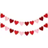 Guirnalda Brillante en Forma de Corazón Banner del Día de San Valentín Bandera de Fiesta Decoración de Corazón Bandera de Boda Compromiso Decoración