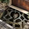 Tapetes de Chão para Halloween Transfronteiriços Amazon Temu para Entrada de Casa Resistentes ao Desgaste Clown Visual 3D Tapetes de Porta Agora Disponíveis para Atacado