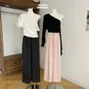 Tienda de pueblo auténtico Si2.0 lujo ligero alta calidad auténtico Si pantalones de pierna ancha caída rectos casuales pantalones mujer