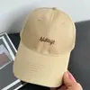 Boné de Baseball Bordado com Letra 3D para Mulheres, Estilo Coreano, Circunferência da Cabeça Grande, Chapéu de Sol, Boné Versátil para Casal, Emagrecimento Facial, para Uso Externo