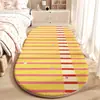 Jit Dropshipping Alfombra de Terciopelo Estilo Crema Alfombrilla Pequeña Fresca Estilo Pastoral para Mesita de Noche Fácil Cuidado Alfombrilla para Suelo de Ventana de Mirador