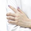Anillo Tonglin de Plata de Ley S925, Anillo de Boda de Zirconia en Forma de V Moderno y Versátil para Mujer, Joyería al por Mayor Incrustada con Circonia