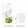 Conjunto de Copo Individual para Bebidas Frias Transfronteiriço, Uma Jarra e Um Copo, Copo de Vidro Borossilicato Alto para Leite, Suco, Água, Jarra de Água Fria
