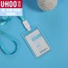 Youhe Lanyard Porta Tarjetas Porta Credencial de Trabajo Marca Transparente de Doble Cara Estudiante Empleado Plástico Insignia de Trabajo Impermeable