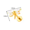 Joyería para Piercing Henson G23/F136 de Titanio con Tornillo de Cereza Incrustado de Circonita Stud para Labio Stud para Cartílago Auricular Joyería para Piercing