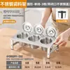 Caja de condimentos de acero inoxidable con compartimentos para condimentos, mermelada e ingredientes en polvo para hielo, adecuada para puestos