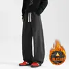 Pantalones Bufanda Casual para Hombre Pantalones Anchos Desestructurados Americanos Pantalones Negros de Otoño Nuevos Pantalones Deportivos Holgados de Patchwork Primavera/Otoño