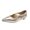 Elegantes zapatos Mary Jane de punta estilo francés para mujer, nuevo modelo otoño 2026, zapatos de estilo de hada retro de una sola tira para usar de dos maneras