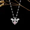 Nuevo estilo ins collar de plata joyería mujeres no se decolora simple alto sentido titanio acero collar mujeres fabricantes venta al por mayor