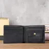 1205 Nuevo Modelo Cartera Corta de Piel Genuina para Hombre, Cartera con Múltiples Ranuras para Tarjetas, Piel Crazy Horse Clásica de Gran Capacidad