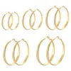 Pendientes de Aro Anchos con Patrón de Rombo Estilo Europeo y Americano para Mujer, Pendientes de Aro Dorados y Plateados de Lujo Ligero a la Moda, Pendientes de Gama Alta, Artículos Populares de Venta Transfronteriza