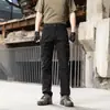 Calça de Trabalho em Algodão Lavado Nova An Yang Masculina 2026 Outono Americana Solta Multi-Bolsos Perna Reta Casual Esportiva Longa