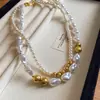 Collar de Perlas de Doble Capa Estilo Retro Francés para Mujer Cadena para Clavícula de Lujo Ligero con Sentido de Alta Gama Gargantilla Suave y Exquisita que Muestra Temperamento