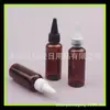 Botella marrón de 50 ml con punta fina, botella aplicadora de líquido, botella de loción con punta fina de 50 ml, botella de loción con tapa de punta para aceite esencial