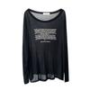 Camiseta de punto delgada de manga larga suelta de estilo retro coreano con letras, protectora del sol, nueva para el verano 2025, súper hot para mujer
