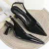 Sandalias Europeas y Americanas de Comercio Exterior Transfronterizo con Punta para Mujer 2026 Nueva Moda Cómodas Versátiles Sandalias de Tacón Alto Cerradas Zapatos de Mujer