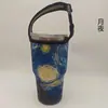 Funda para Vaso para Coche Montada en Coche 30 oz Material de Buceo Resistente al Hielo Funda Protectora para Vaso Aislante con Hebilla, Funda para Vaso con Dibujos Animados Creativos