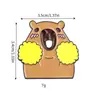 Broche Caricatura Capibara Lindo Animalito Insignia de Metal Capibara Esmalte Bidimensional Insignia de Decoración para Ropa