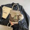 Bolso pequeño vintage combinable para mujer, novedad primavera 2025, bolso bandolera de moda de nicho, bolso bandolera portátil con textura rómbica.