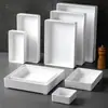 Bandeja Rectangular Blanca Especial de Melamina para Exhibición de Platos de Pato Cocido, Adecuada para Platos Fríos, Hot Pot Picante y Bandeja de Imitación Porcelana para Uso Comercial