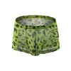 CLEVER-MENMODE - Bóxers de malla con estampado de leopardo para hombre, ropa interior sexy europea y americana, venta al por mayor