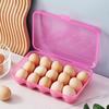 Caja de Almacenamiento de Huevos de 15 Compartimentos de Liberación Rápida Organizador de Cocina Caja de Huevos Caja de Conservación de Plástico Refrigerador Transparente Almacenamiento para Refrigerador