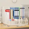 Caixa Organizadora de Pasta Organizador de Mesa Porta-Arquivos Estante de Prateleira Armazenamento de Mesa Suportes de Livros Livros Infantis Estante de Ferro