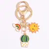 Venta Caliente Transfronteriza de Amazon Primavera y Verano Fresco Dibujos Animados Cactus Planta en Maceta Llavero Colgante Accesorios para Mochila Venta al Por Mayor