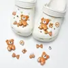 Accesorios de decoración de zapatos DIY para Crocs, lindas hebillas decorativas de superficie de zapato de dibujos animados de zoológico de felpa 3D de león y gato