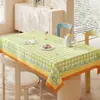 Mantel a cuadros de dopamina estilo coreano, impermeable y resistente al aceite, tapete de mesa sin lavado, nueva cubierta de mesa de centro de lujo ligero de alta gama
