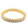 Fornecimento transfronteiriço moda liga pulseira de diamante hip-hop moda de rua homens dominadores exagerados linha broca pulseira atacado