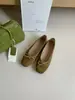 Zapatos de Ballet con Lazo Estilo Coreano para Mujer 2026 Primavera y Otoño Nuevos Planos de Punta Baja Suela Blanda Sin Cordones Zapatos Mary Jane