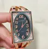 Novo Relógio Pulseira Feminino da Moda Versátil Mostrador Retangular Relógio de Quartzo Feminino Feminino