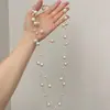 Collar de Perlas de Imitación Blanco Leche de Alta Gama Estilo Francés, Nueva Cadena para Suéter Larga Multicapa de Lujo Ligero Otoño e Invierno