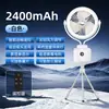 2026 Vendedor de Sucesso Transfronteiriço Ventilador de Acampamento Ventilador de Mesa para Exterior Circulador Doméstico Display Digital Ventilador de Tripé de Uso Duplo Ventilador de Teto